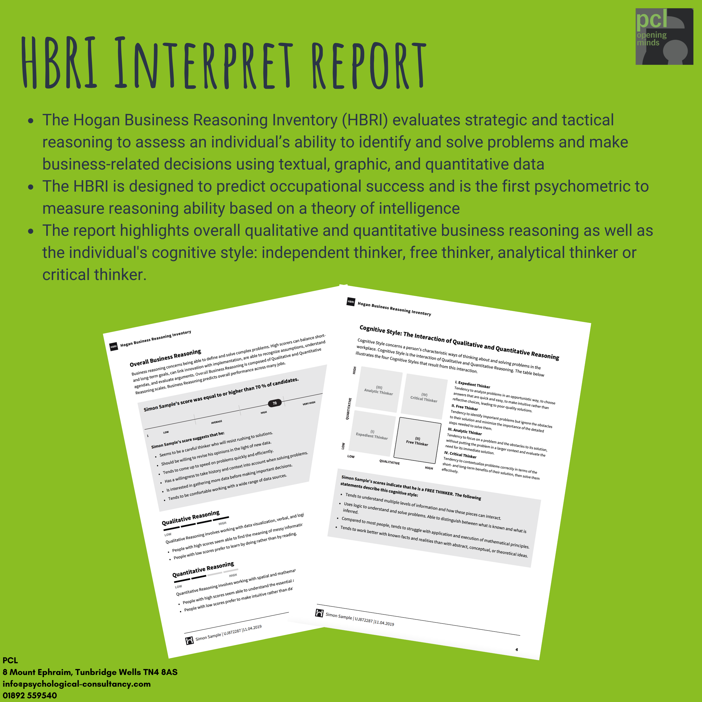 HBRI Interpret Report Hogan Sample